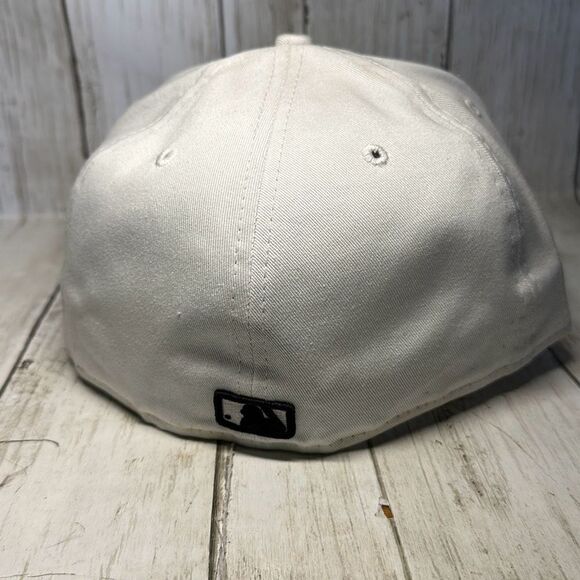 Boston Red Sox Lids New Era 59Fifty Black White Size 7-3/8 100% Cotton - Picture 5 of 10